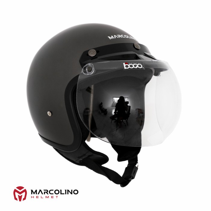 HELM BOGO RETRO PREMIUM MARCOLINO ABU-ABU DOFF SNI
