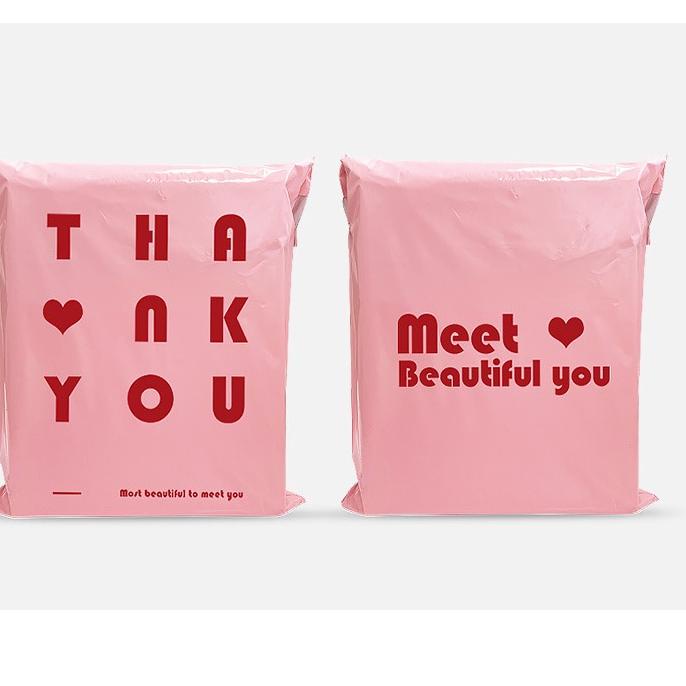 

[KODE PRODUK P6JIQ8842] POLYMAILER ±100PCS 35x45CM PINK DENGAN PRINTING PREMIUM GLOSSY PLASTIK POLYMAILER PINK
