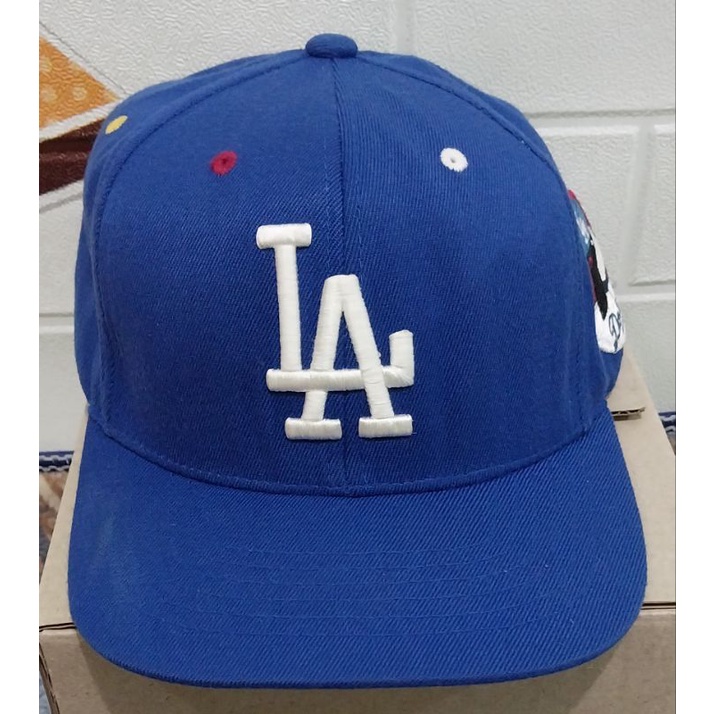 Topi MLB LA Topi Baseball Pria Wanita Setelan Biru - Topi Orginal