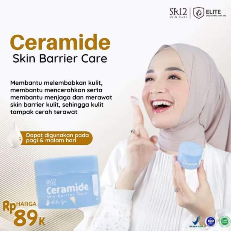 CERAMIDE SKIN BARRIER REPAIR MOISTORIZER GEL SR12 CREAM PEMUTIH KULIT WAJAH GLOWING