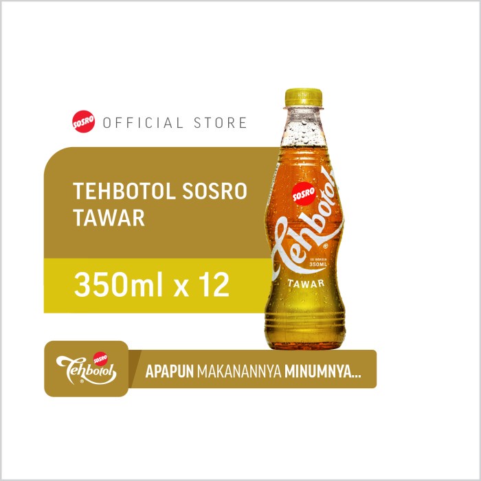 

Tehbotol Sosro Tawar 350ml karton isi 12