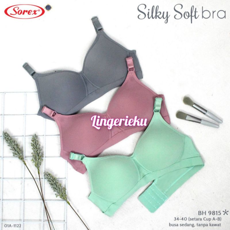 Sorex 9815 BH Bra Wanita Tanpa Kawat Busa Tipis Lembut Silky Soft