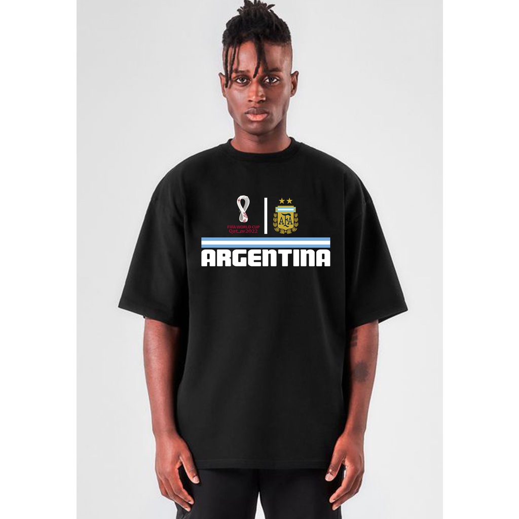 KAOS DISTRO PIALA DUNIA QATAR / KAOS DISTRO ARGENTINA MESSI / KAOS KATUN SABLON DIGITAL / BAJU BOLA 