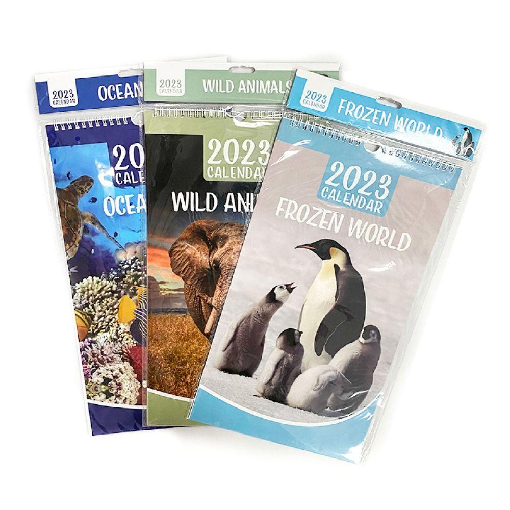 R-FLOWER Kalender Dinding Anjing Bulan Untuk Melihat2023Hadiah Tahun Baru Animal For Art House Decor For Friends Kalender Gantung