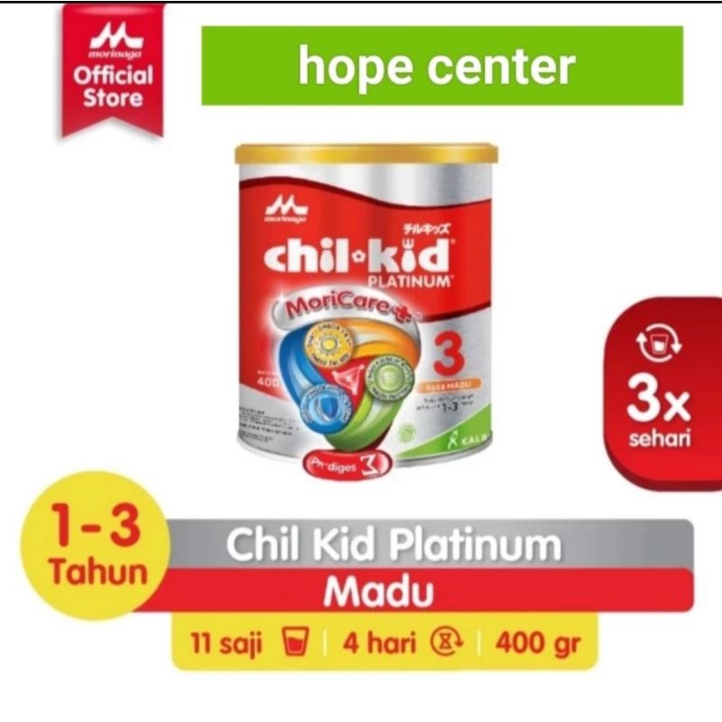 Chilkid Platinum 400gram Vanila Ed 07 Des2025/ Chil Kid Kaleng Honey 400 gram Susu formula sufor Mor