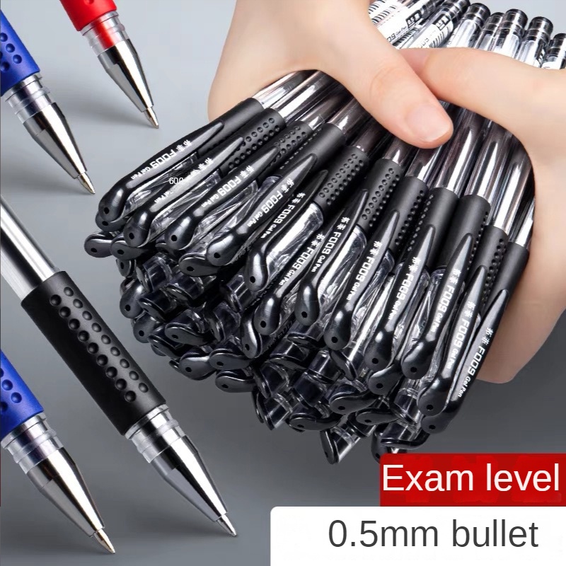 10pcs Bolpoin+Refill Set Hitam Biru Merah Tinta Peluru 0.5mm Gel Pulpen Sekolah&amp;amp;Perlengkapan Kantor Alat Tulis Dengan Free