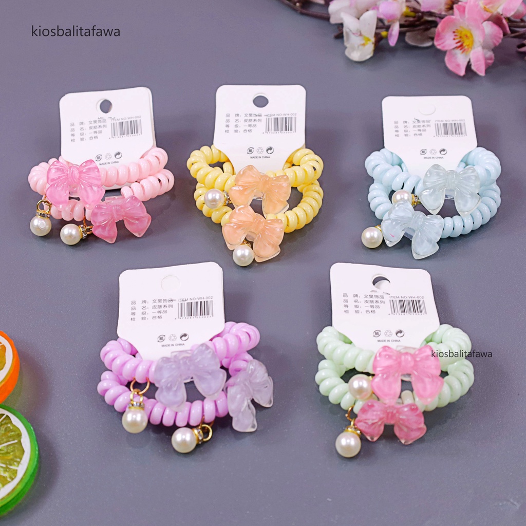 (ISI 1-3 PCS) Ikat Rambut Pluffy / Kuncir Karet Spiral Wanita Karakter Kualitas Import Scrunchie Kunciran Aksesoris Rambut Anak Perempuan Korean Style Impor Babycinnamon