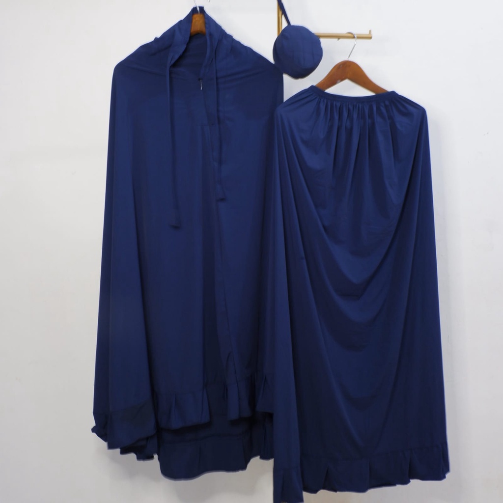 Mukena dewasa 2in 1 / mukena ponco traveling / mukena travel bahan despo premium dengan sajadah muka