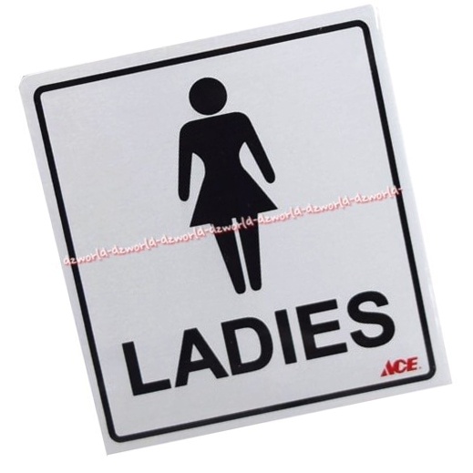 Stiker Ladies Wanita Sticker Toilet Wc Kamar Mandi Tanda Masuk Cewek Perempuan Lady Mudah Diaplikasikan Pada Kaca Metal Atau Plastik