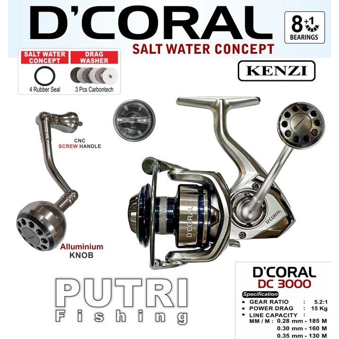 [Bayar DiTempat] REEL KENZI D'CORAL SW DC 3000