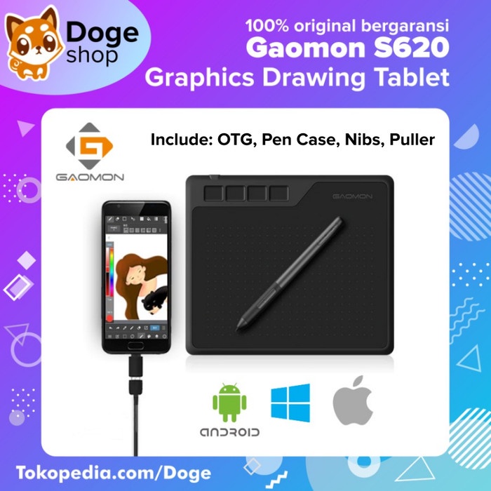 Gaomon S620 6.5 X 4 Inch Graphic Drawing Tablet Osu Alternative Huion