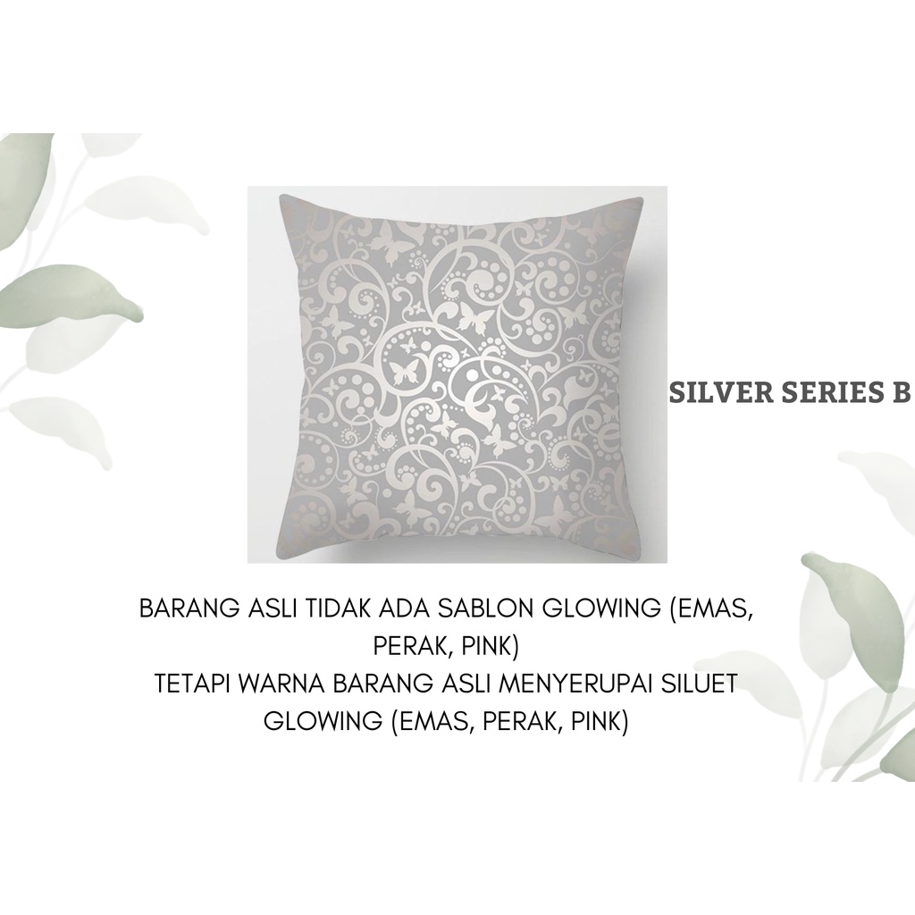 Silver Series Pillow Cover / Sarung Bantal Sofa Kursi Vintage