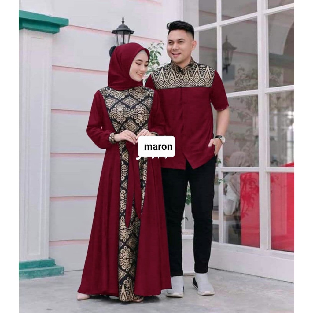 O2 Fashion / Cp batik irwansyah / bisa cod / couple batik muslim model terbaru