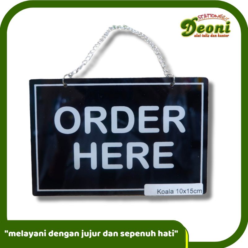 

KOALA LABEL Akrilik 10 X 15cm - ORDER HERE
