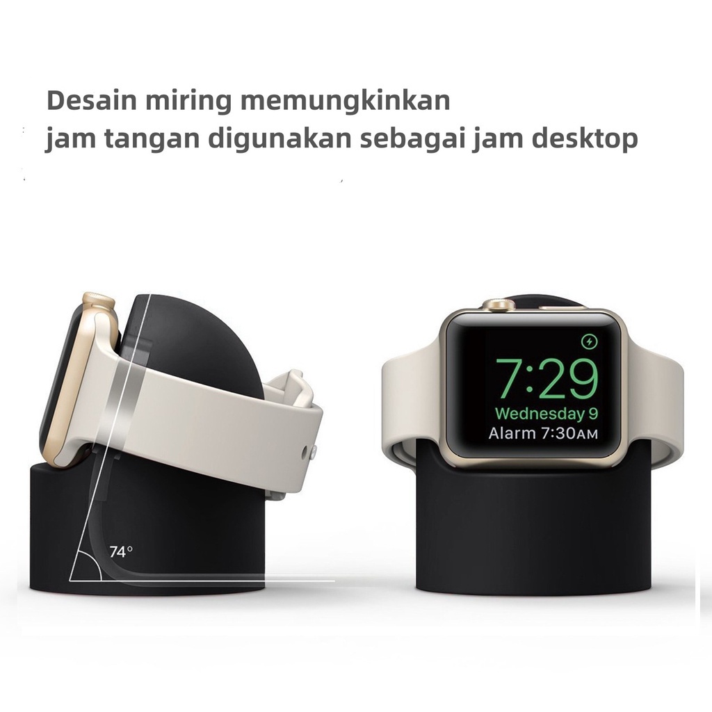 Charger Silikon Stand Silikon Pengisian Magnetik Berdiri Apple Watch Stand iWatch Series 1 2 3 4 5 6 7 SE