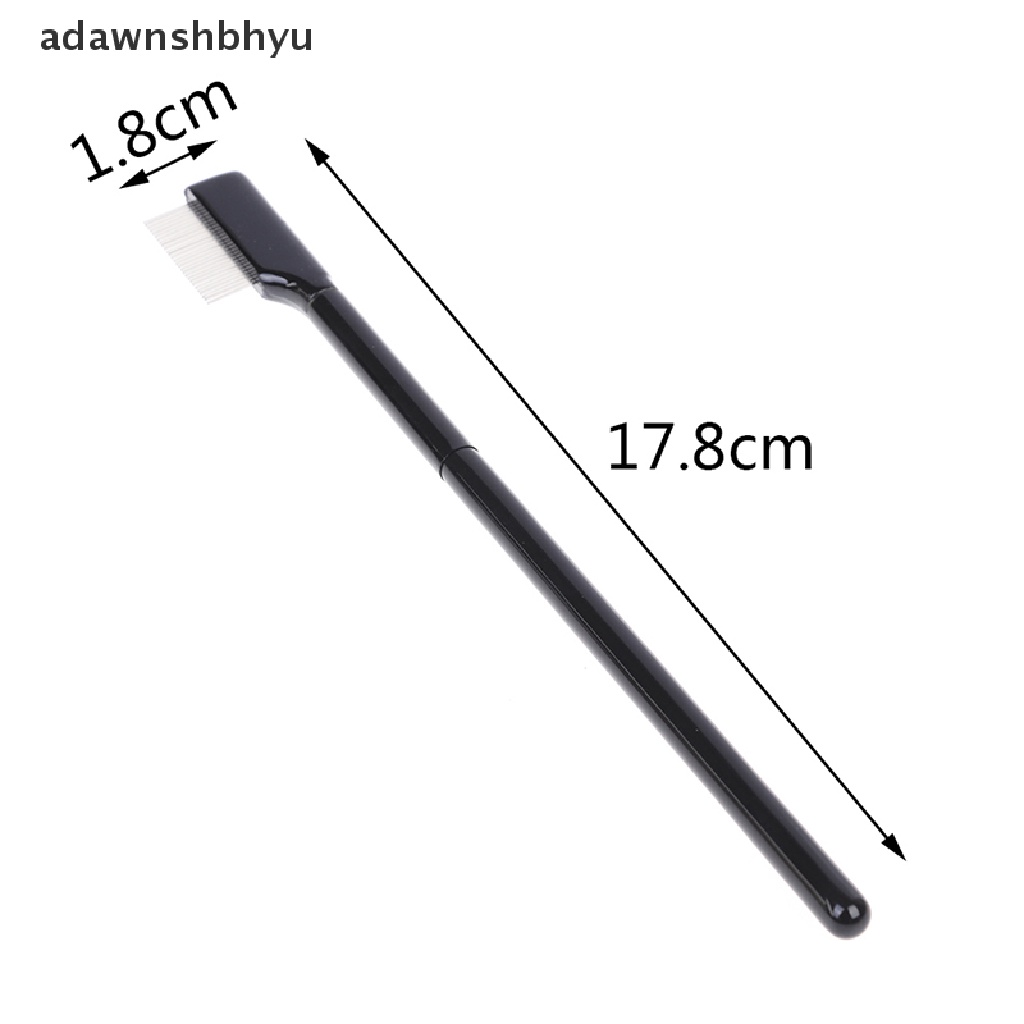 Adawnshbhyu 1 Pcs Baja Alis Sisir Bulu Mata Ekstensi Sikat Sisir Logam Makeup Brushes Alat ID