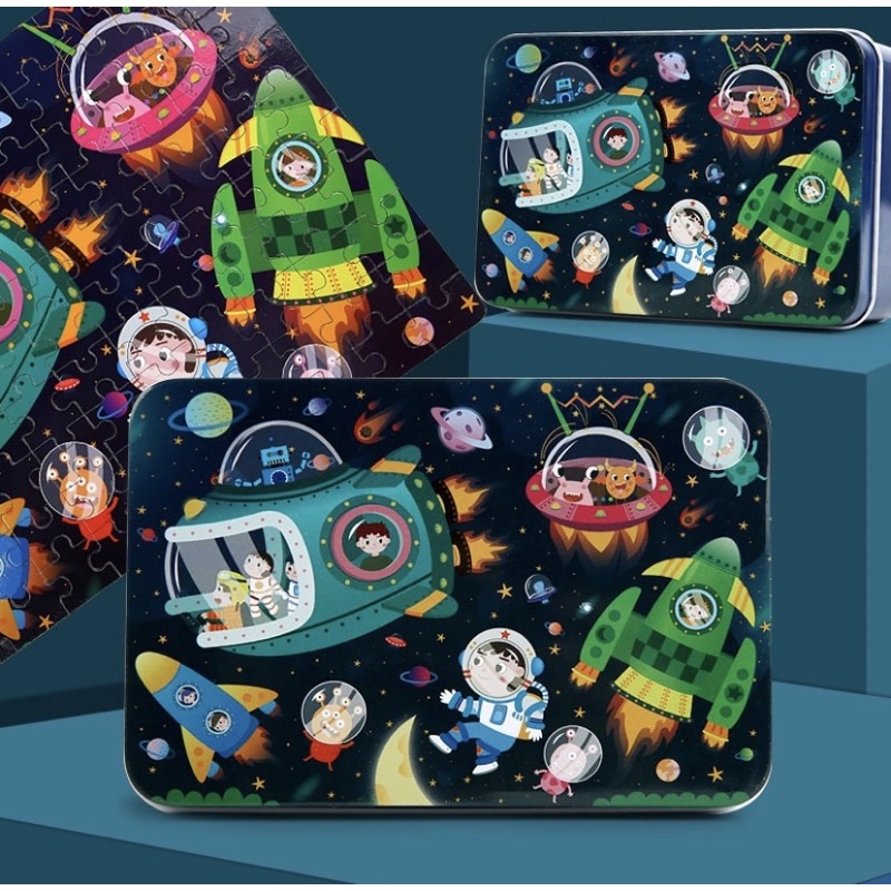 Jigsaw puzzle kaleng 100 pcs // Puzzle Space