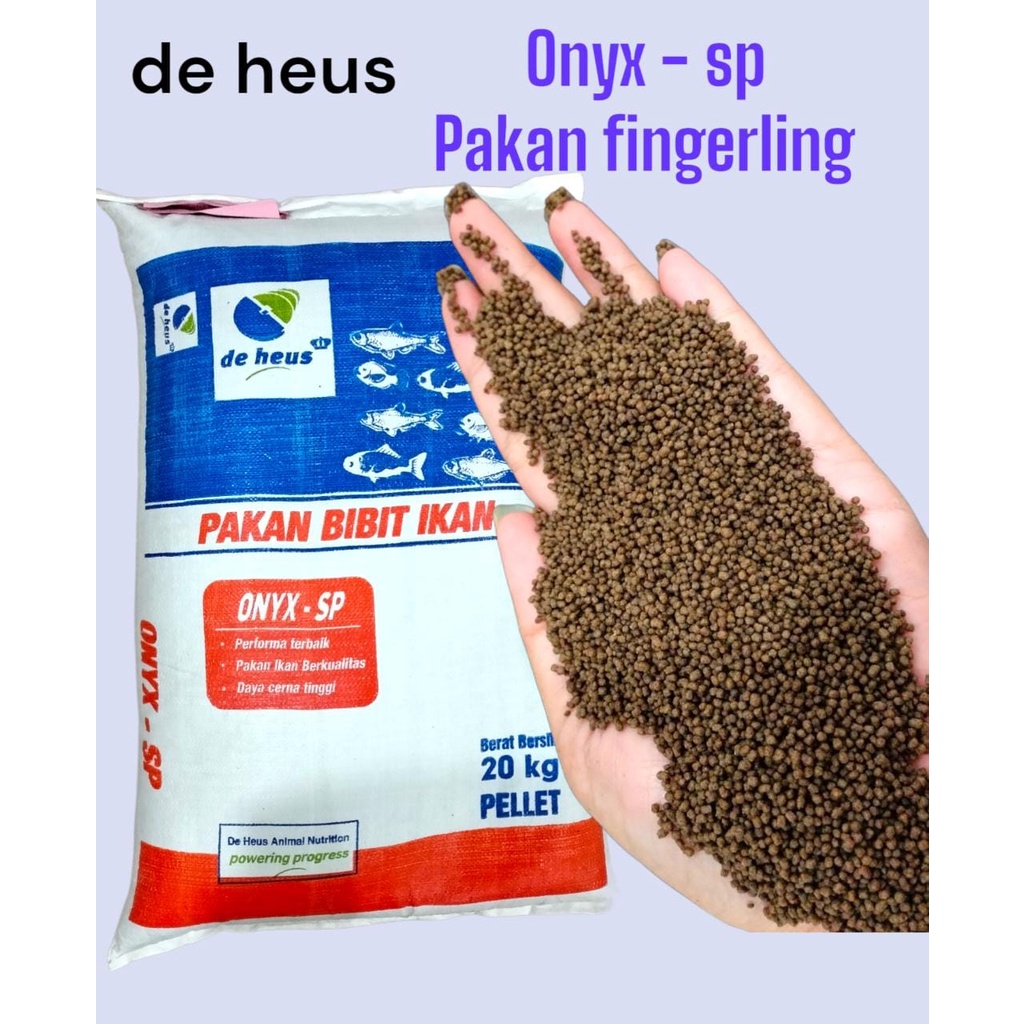 de heus ONYX-SP 10 kg pakan bibit ikan pakan fingerling size 1mm apung