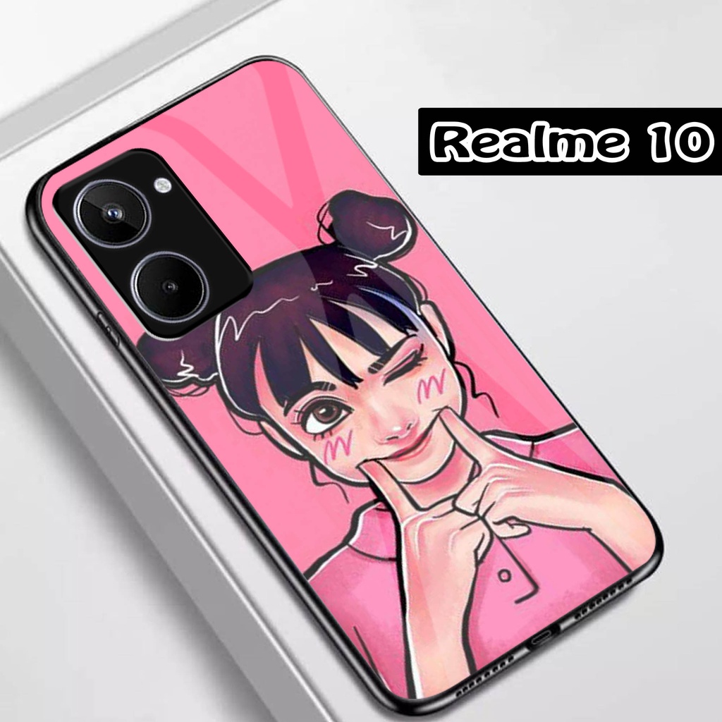 (Q10) Softcase Realme 10 - Softcase Kaca Realme 10 - Case Aesthetic Realme 10 - Case keren Realme 10