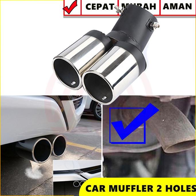 

Terbaru! Muffler Cutter 2 Lubang Tailpipe 2 Lobang Sabungan Dekorasi Knalpot ~