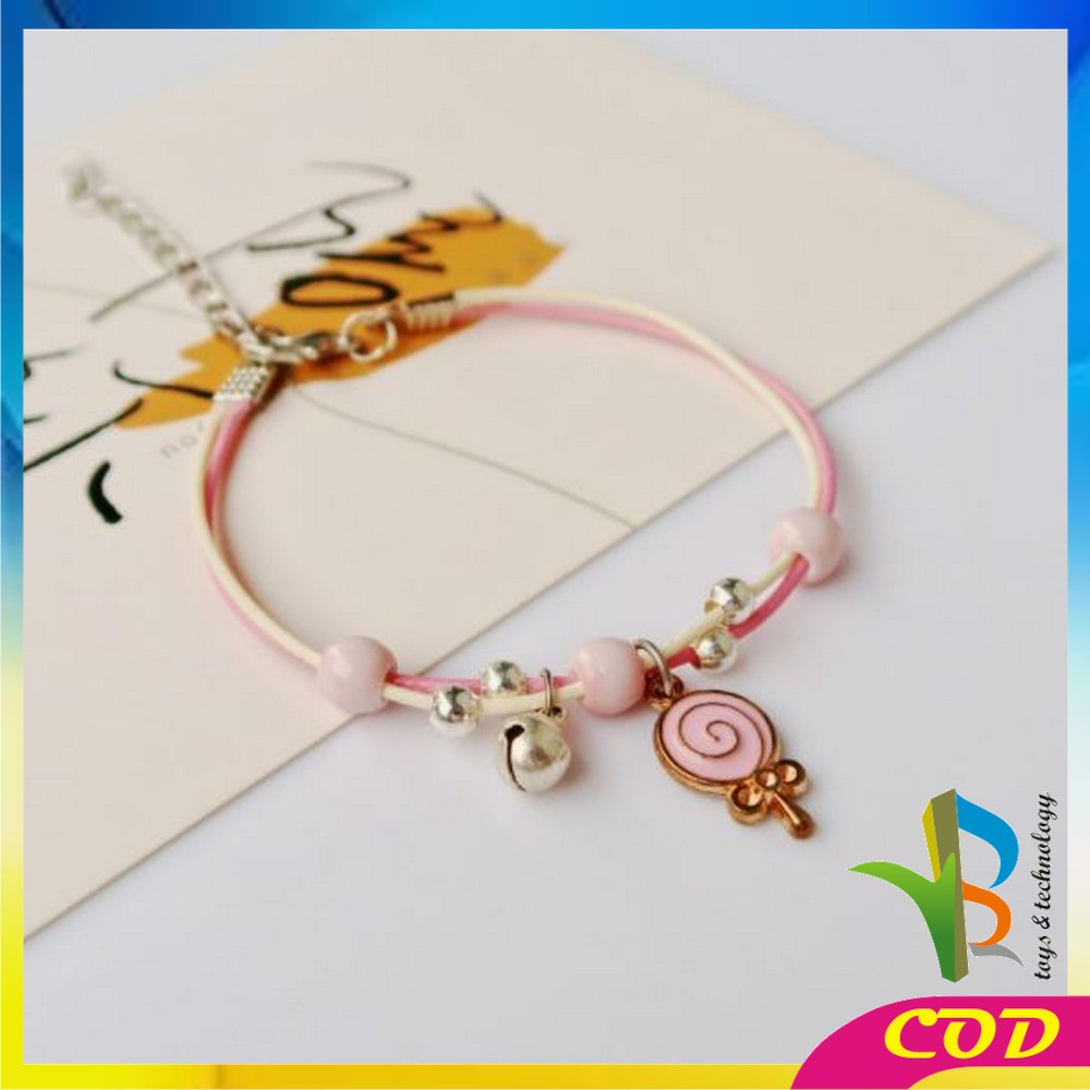 RB-K75 Gelang Wanita Karakter Gelang Persahabatan Tali Bracelet Korea Motif Kartun Fashion Gelang Tali Korea