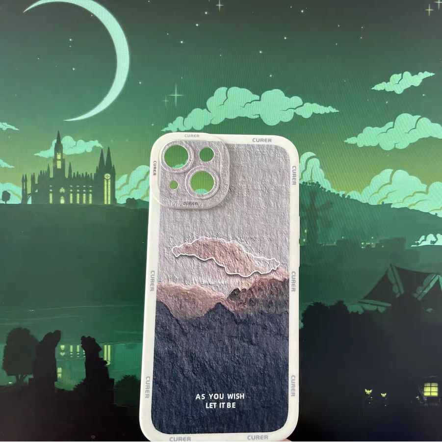 Pola Awan Cocok Untuk Iphone14 14pro 14Plus 14prm Iphone13 13prm iPhone 11 7Plus 8Plus Xr XS 12 Pro Max Empat Sudut Casing Ponsel Tahan Guncangan