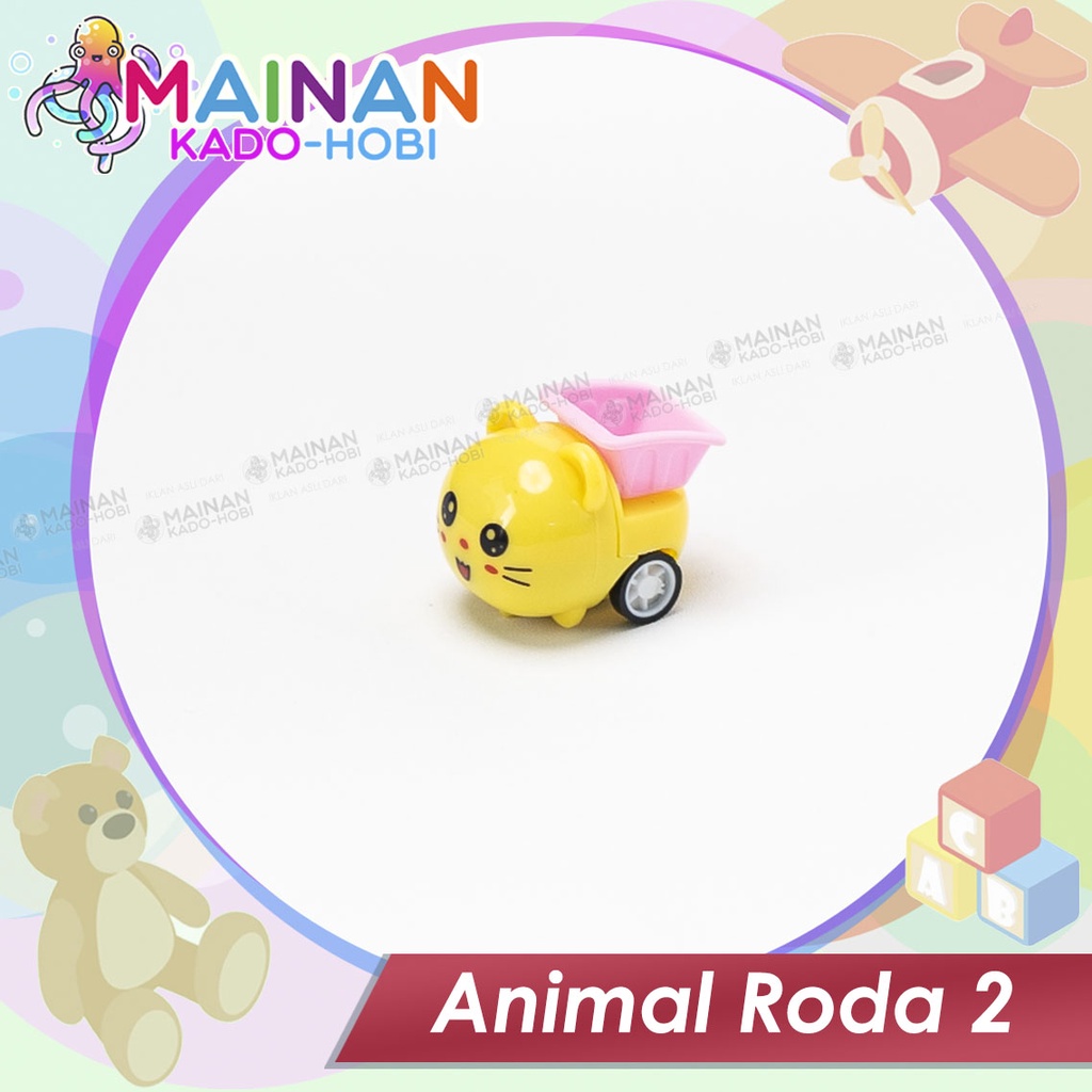 MAINAN ANAK PULL BACK MINI CAR HEWAN ANIMAL RODA 2