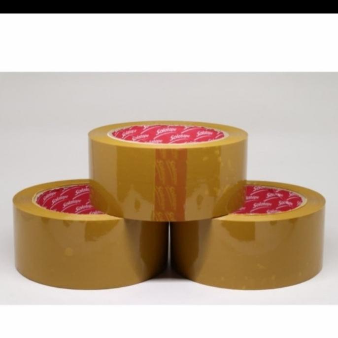 

lakban solatape (Coklat)45x 100 yard 1 karton isi 72 roll