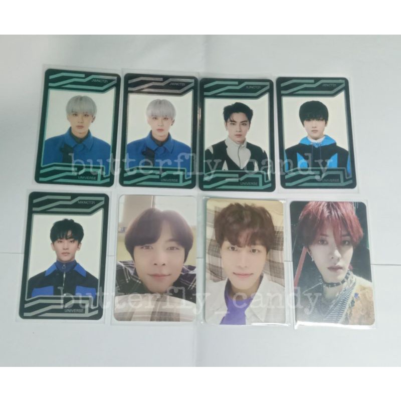 OFFICIAL PHOTOCARD NCT 2021 UNIVERSE JUNGWOO, XIAOJUN, JISUNG, MARK NCT 127 STICKER JHONNY AR SELCA,