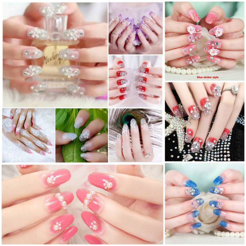 Kuku Palsu Pengantin 3D - Kuku Palsu Wedding