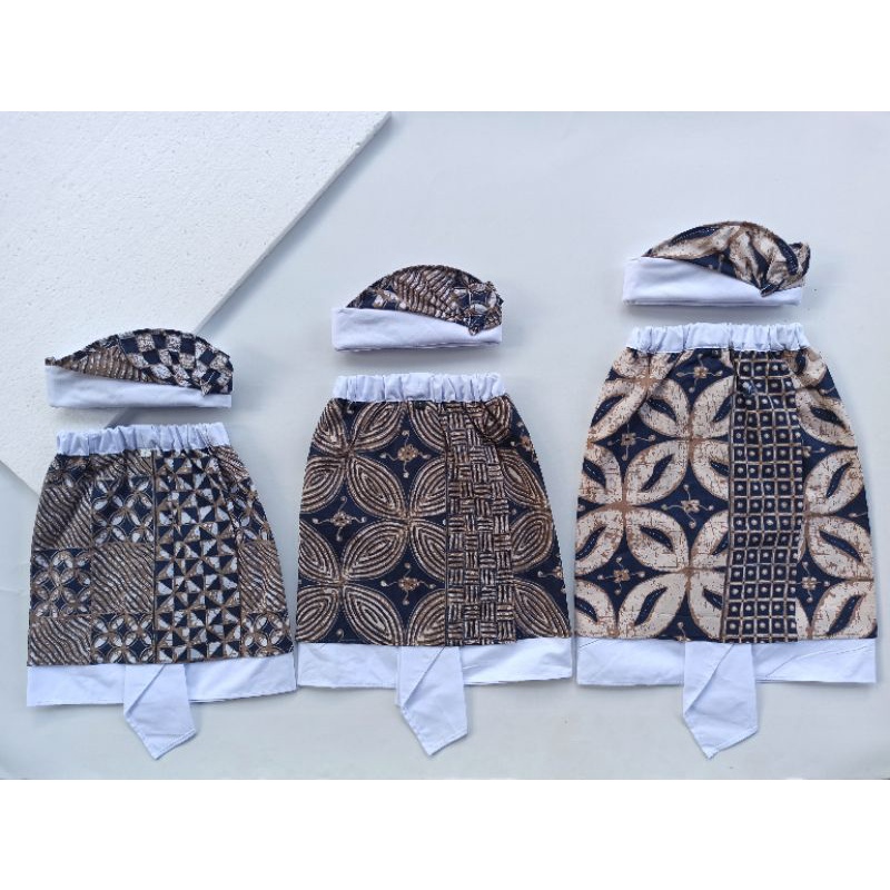 Setelan Kamen Udeng Anak Laki-laki Bali/Pakaian Adat Bali Bahan Batik Semi Tulis