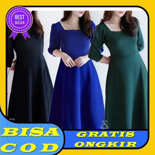 Dress Wanita Gaun Modern Mewah Untuk Natal Kondangan Pesta Kekinian 2022 Korean Style Viral Murah Ba
