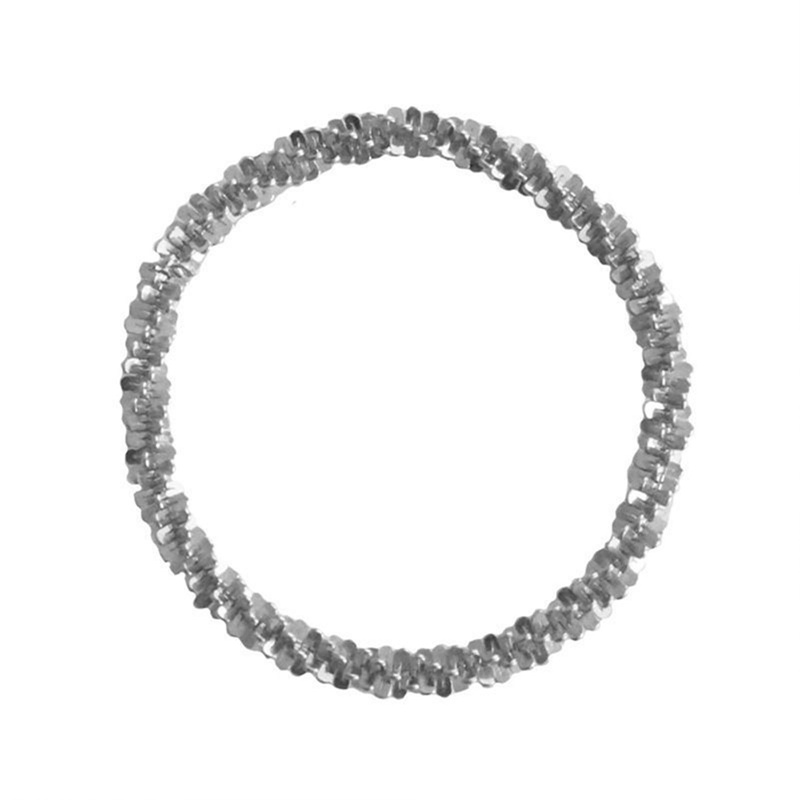 Fashion Warna Perak Berkilau Cincin Untuk Wanita Gadis Korea Gaya Sederhana Serbaguna Hias Compact Jari Telunjuk Rings Perhiasan