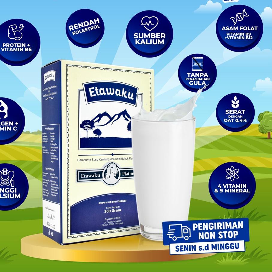

Paling Baru ♜ Etawaku Platinum || Susu Kambing Etawa Murni Efektif Atasi Nyeri Sendi & Tulang Rendah Gula Bebas Pengawet Jaga Kesehatan Jantung Cegah Masalah Pencernaan & Menurunkan Diabetes Kolesterol Lancarkan Produksi ASI Bebas Asam Urat Encok Pegal L