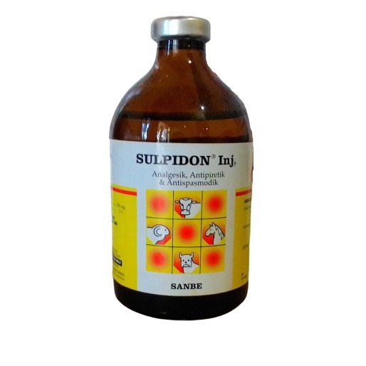 Obat penurun panas, anti nyeri sapi, anjing, (Sulpidon Injeksi 100 ML)