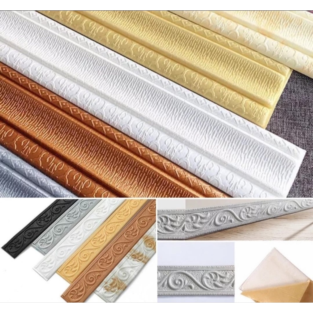 Lis Wallpaper Dinding 3D Border Wallfoam