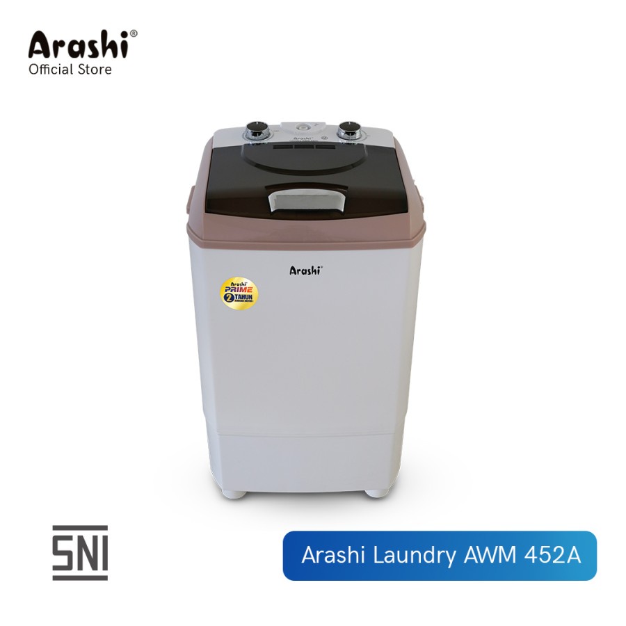 Arashi Laundry AWM 452A Mesin Cuci Mini 1 Tabung 4.5 KG AWM452A