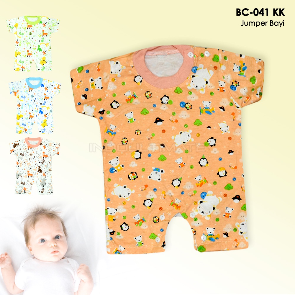 [0-6 Bln] Jumper Pendek Bayi BC-041KK Jumsuit Pendek Jumpsuit Bayi Baju Bayi Anak Baru Lahir Laki Laki Perempuan Balita Baju Piyama Setelan Baju Bayi Set Pakaian Bayi Anak Bayi Pakaian Anak Bayi Balita Baju Harian Baju Tidur Bayi