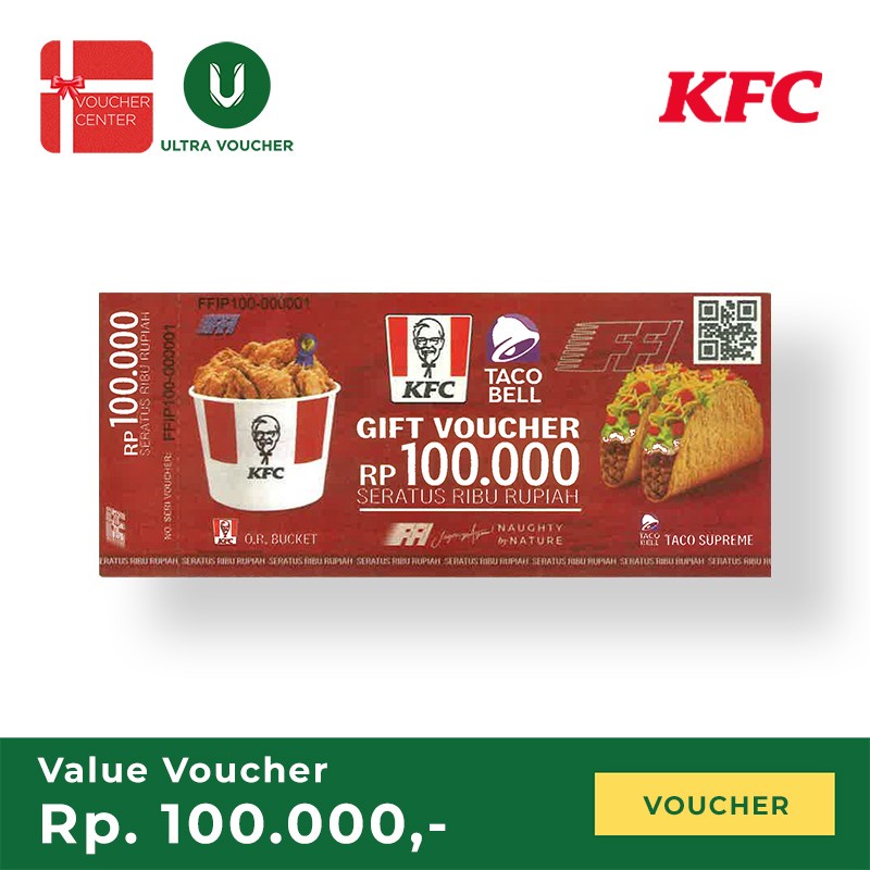 Voucher KFC Nominal Rp. 100.000