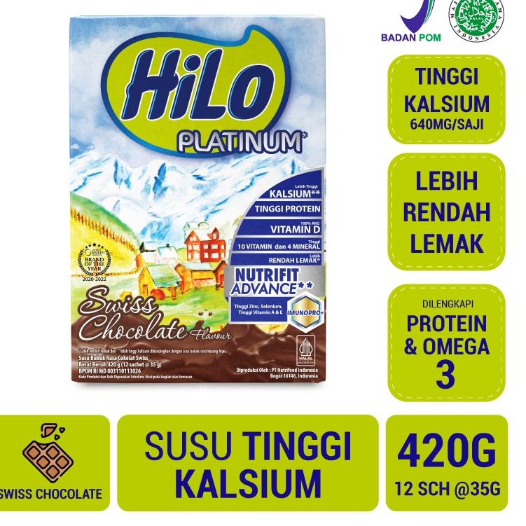 

【Penjualan Terbaik】✅COD HiLo Platinum Swiss Chocolate 420 gram