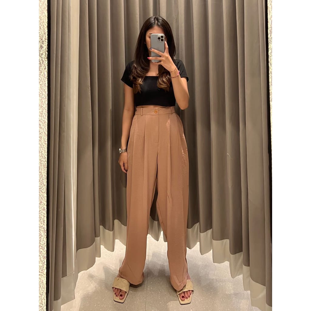 Weijia Fashion Celana Kulot Wanita Terbaru /  Belina Cullote Pant / Celana Panjang Polos  Cewek  Fas