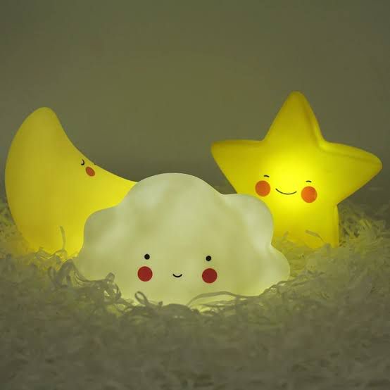 Lampu Tidur LED 3D Lamp Karakter Lucu Unicorn Bintang Dinosaurus Bulan