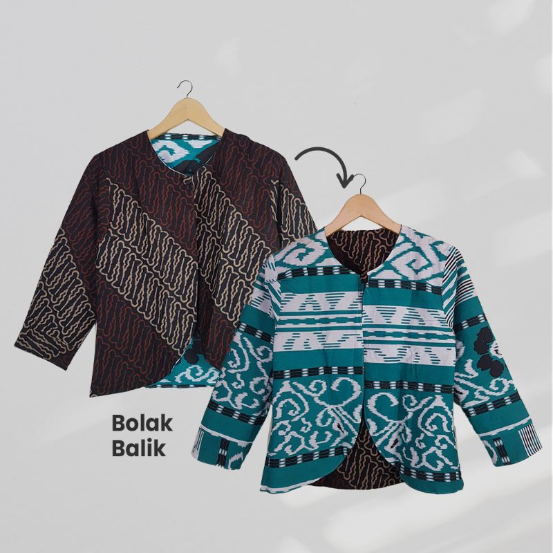 Bolero Batik Sogan Bolak Balik matt katun - Naira Batik