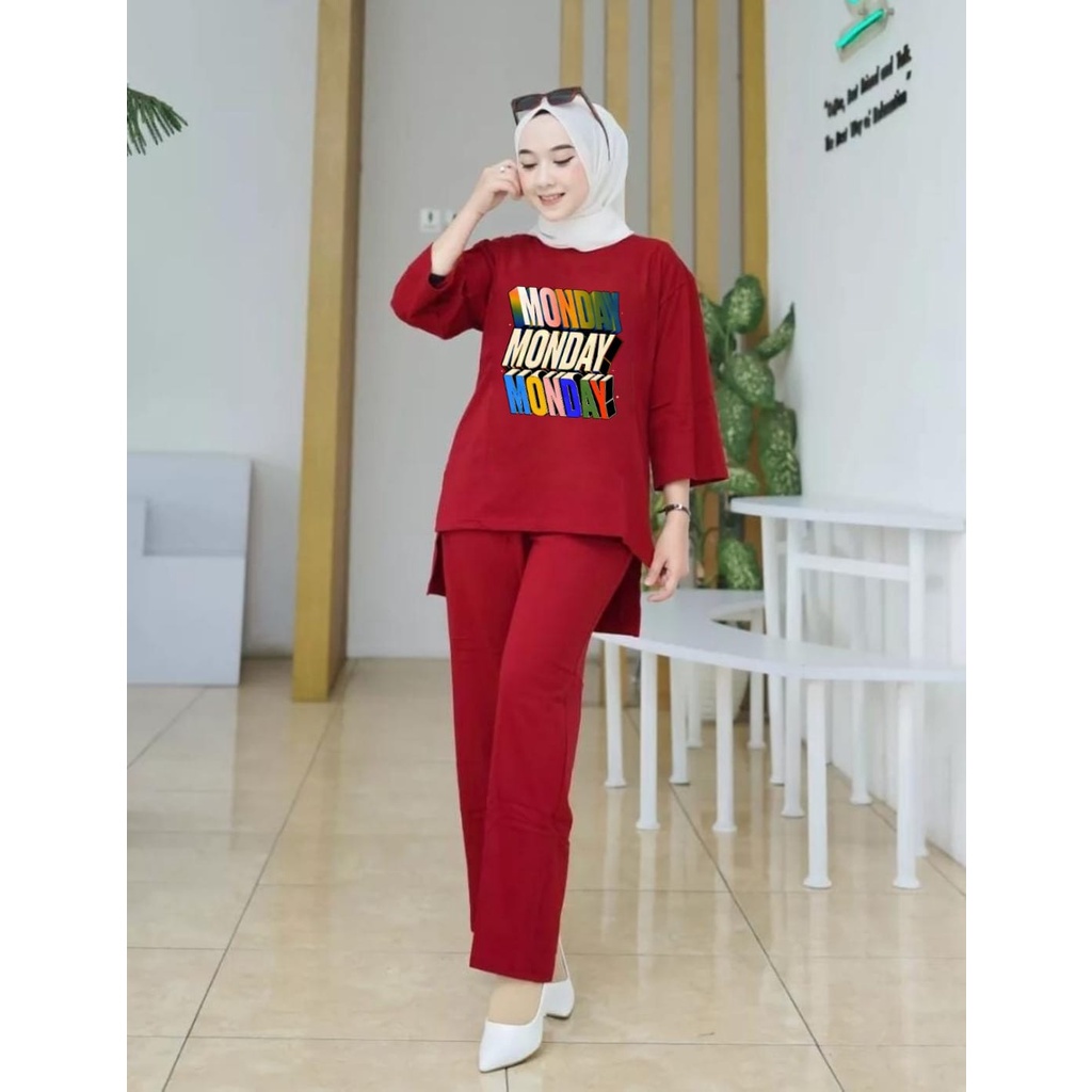 Setelan Tunik Monday /Set Blouse LD 110