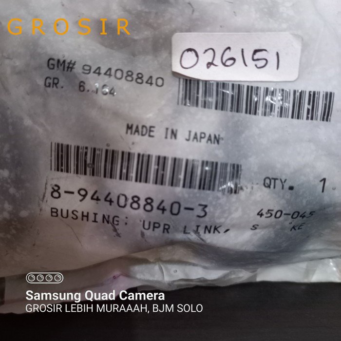GROSIR : BUSHING UPPER ARM BOS SAYAP ATAS PANTHER 8-94408-840 ISUZU GENUINE