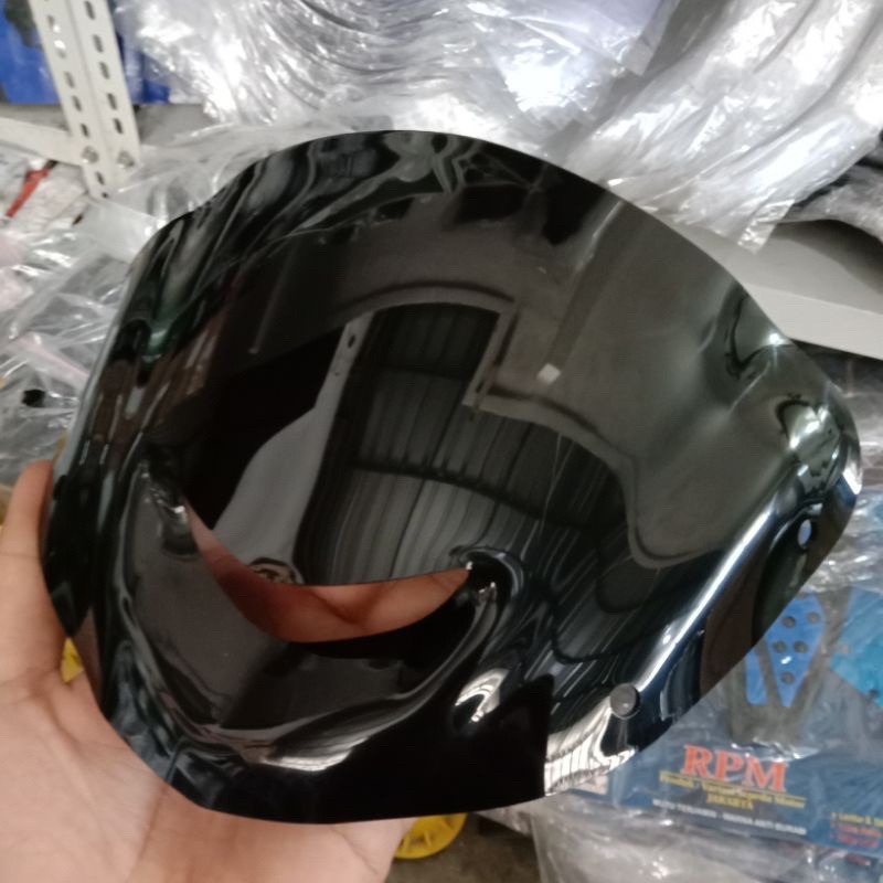 visor Yamaha X1 125ZR 125Z f1zr hitam kilap