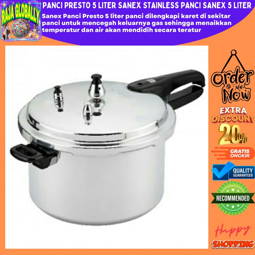 PANCI PRESTO 5 LITER SANEX STAINLESS PANCI SANEX 5 LITER PRESTO