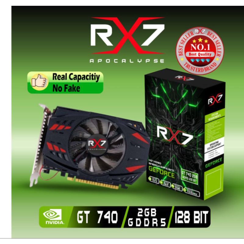 VGA RX7 GT740 2GB DDR5 128 BIT REAL CAPACITY RESMI