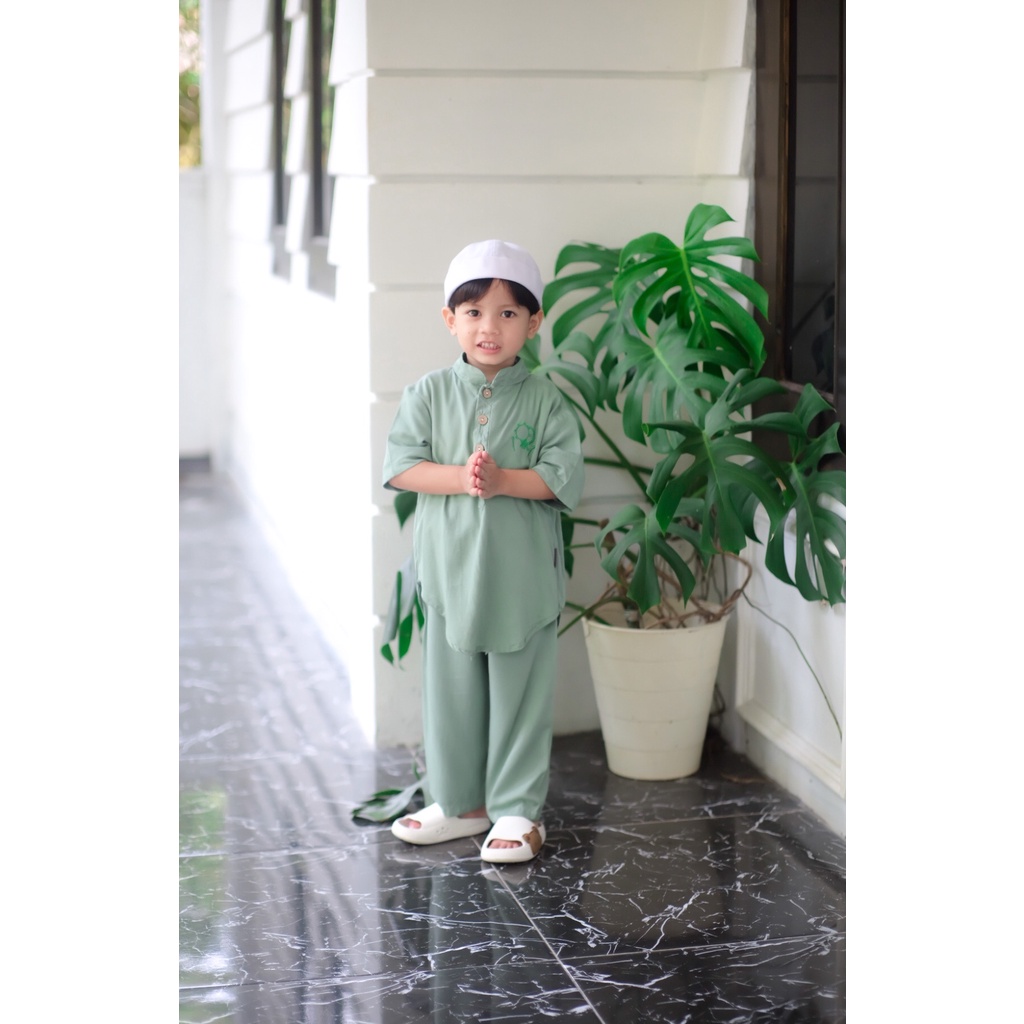 T24 - Keola Tabiea Set Setelan Muslim Baju Koko Anak Usia 1 – 6 Tahun