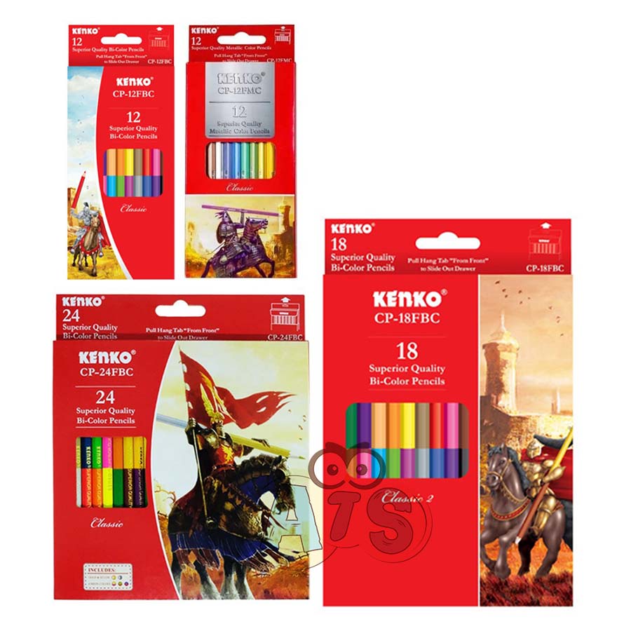 

Pensil Warna 2 Sisi / Bicolor Kenko - 12 Warna